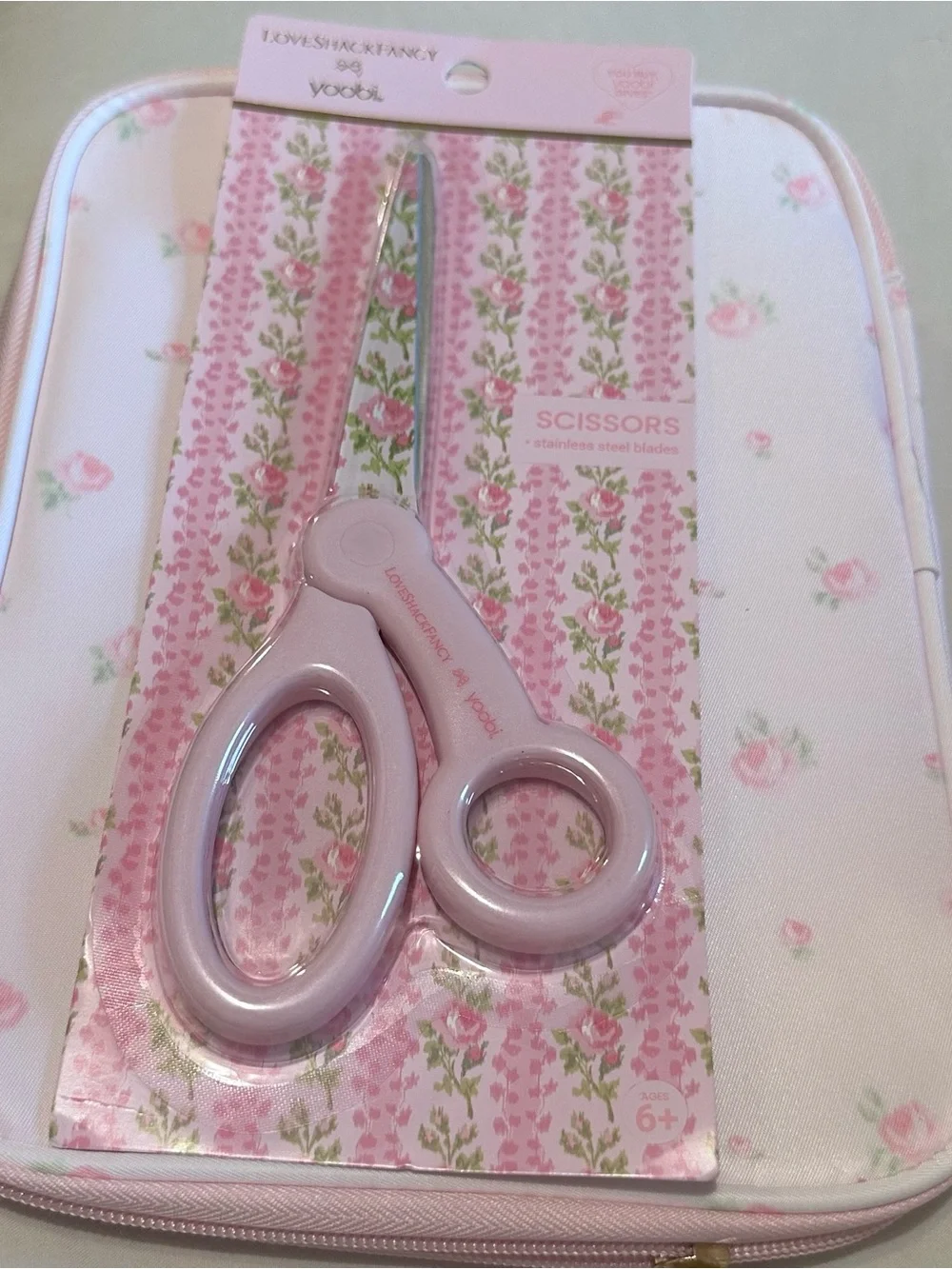 Love Shack Fancy x Yoobi Pink Office/School/Sewing/Crafter Scissors